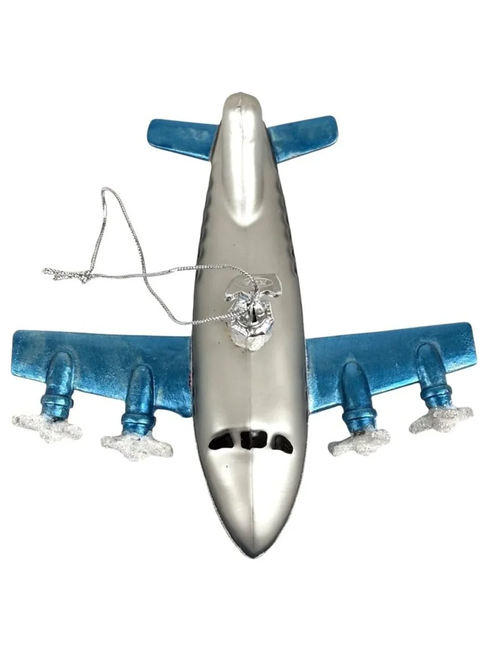 3 Kurt Adler Noble Gems Glass Airplane Christmas Ornaments 4‎ Engine Transport